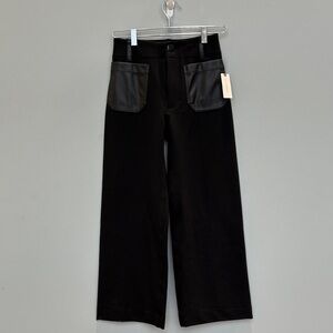 Anthropologie Black Wide-Leg Pants
